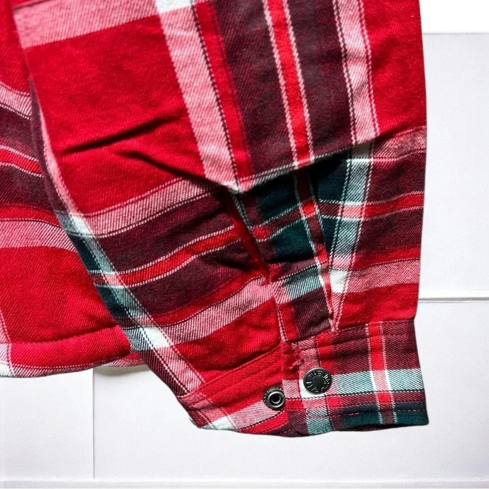 🌻NEW w/tags The North Face Campshire Red & Black Plaid Shirt Shacket Size Large